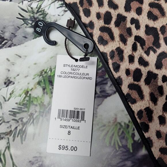 NWT Lord & Taylor Leopard Cashmere Lined Gloves size 8 - Picture 4 of 7